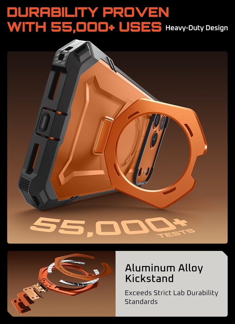 SupCase غطاء لجهاز iPhone 17 Pro Max مع حامل (Unicorn Beetle Grip) ، [غطاء للتحكم في الكاميرا] [متوافق مع MagSafe] [حماية من السقوط بمعايير عسكرية] غطاء هاتف مغناطيسي ثقيل ، كورال - Image 5